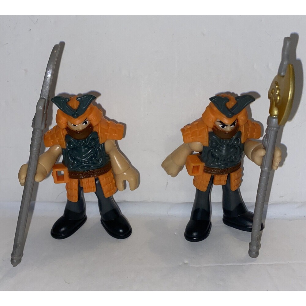 Fisher Price Imaginext Ninja Samurai Weapon Accessories Staff Orange Spear Lot